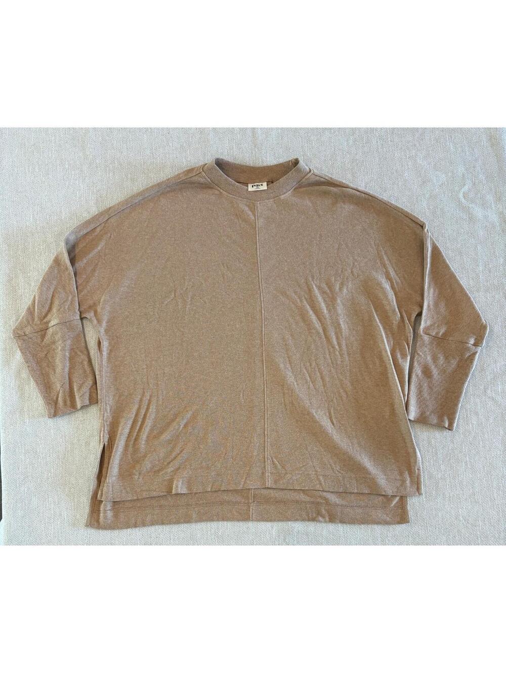 Pact Organic Cotton Airplane Pullover Sweater M/L Camel Tan NWOT